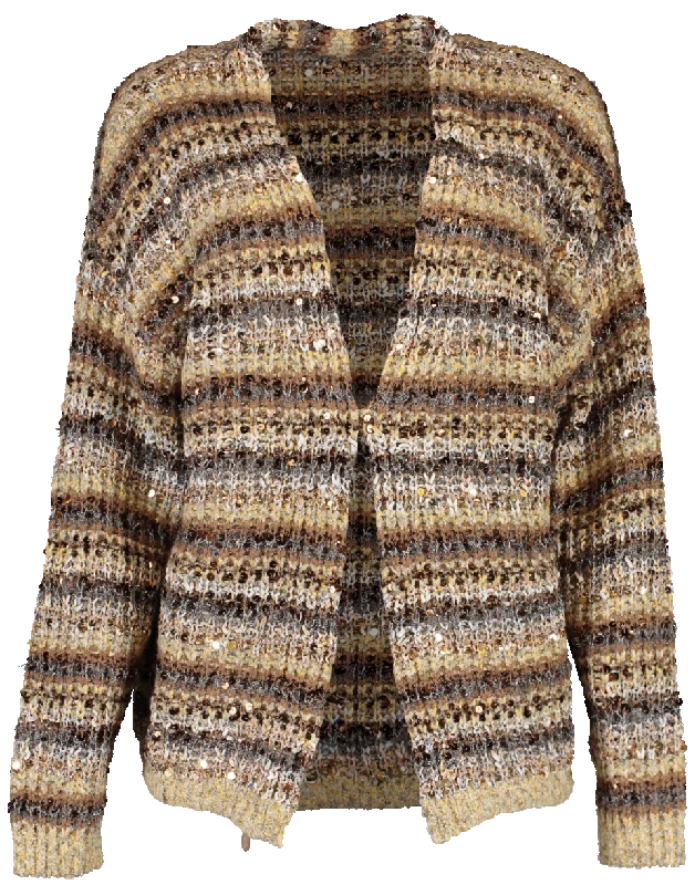 Open Woven Draw Hem Cardigan