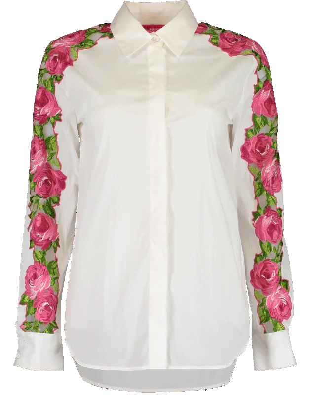 Floral Emroidered Sleeve Blouse