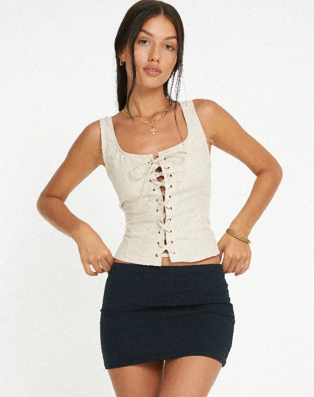 Inga Corset in Ecru