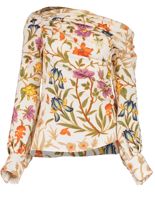 Printed Asymmetrical Blouse