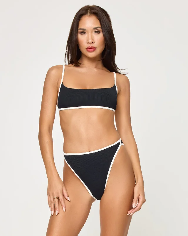 Kourt Bikini Top - Black-Cream