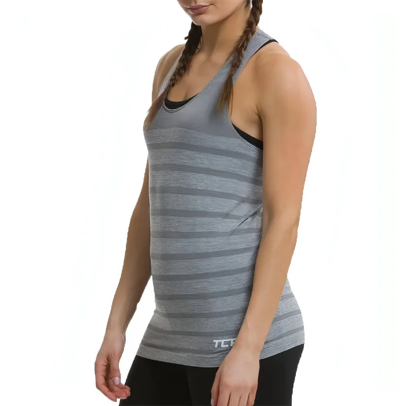 TCA QuickDry Superknit Womens Running Vest Tank Top - Grey