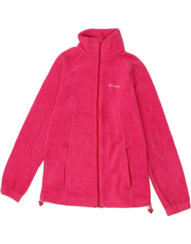 COLUMBIA Womens Fleece Jacket UK 10 Small Pink Polyester