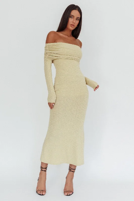 Juju Off-Shoulder Maxi Dress Sage