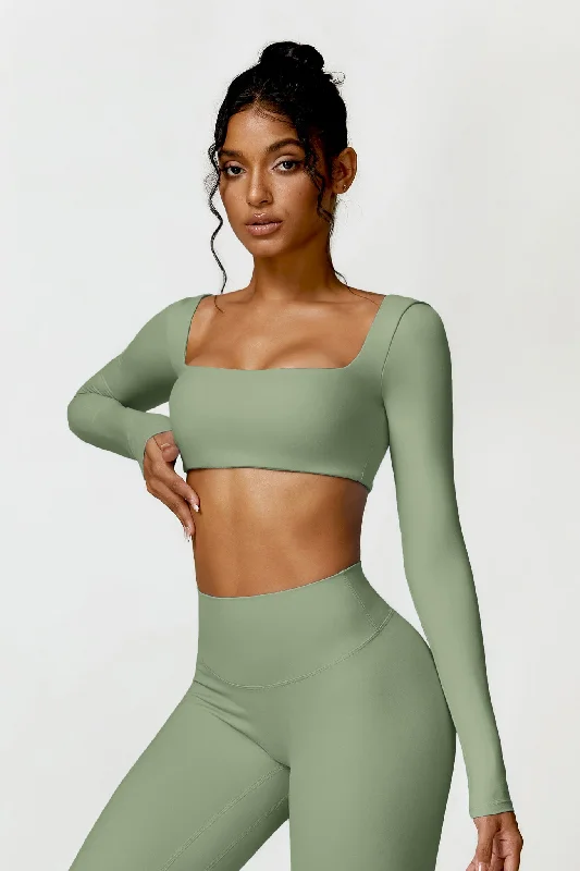 Camila Crop Top - Pistachio