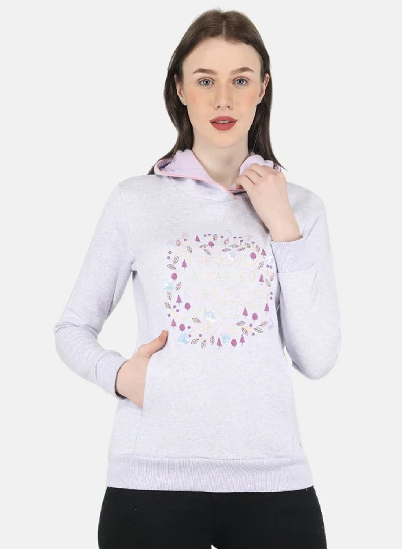 Women Purple Embroidered Sweatshirt