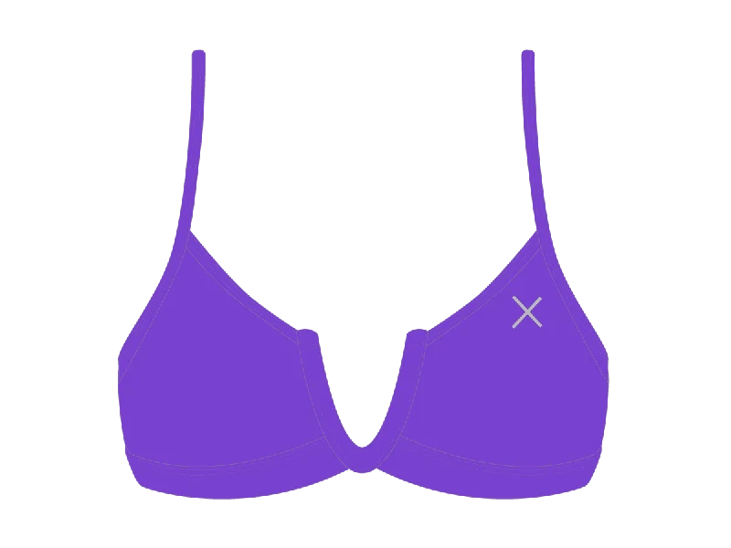 Violet Purple V-Cut Top