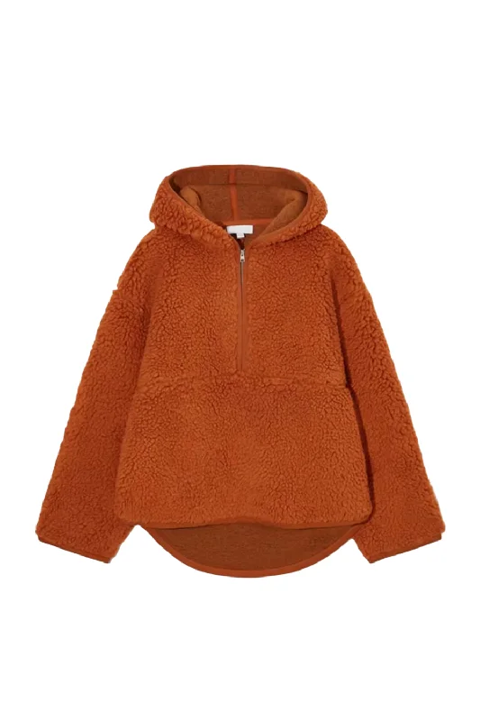 'Paige' Half-Zip Hooded Fleece Sweater (2 Colors)