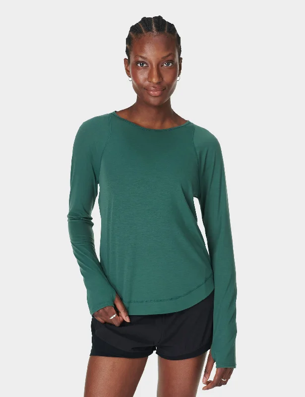 Breathe Easy Running Long Sleeve Top - Glade Green