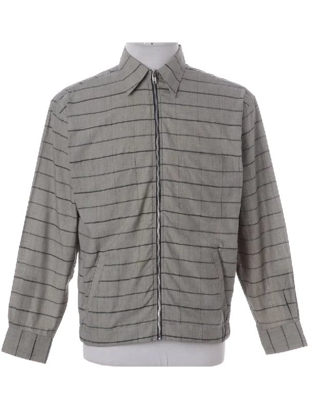 Label Clint Lightweight Checked Bomber Jacket