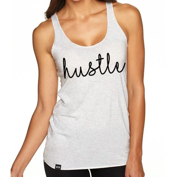 "HUSTLE" Women's TriBlend Racerback Tank GO ALL DAY