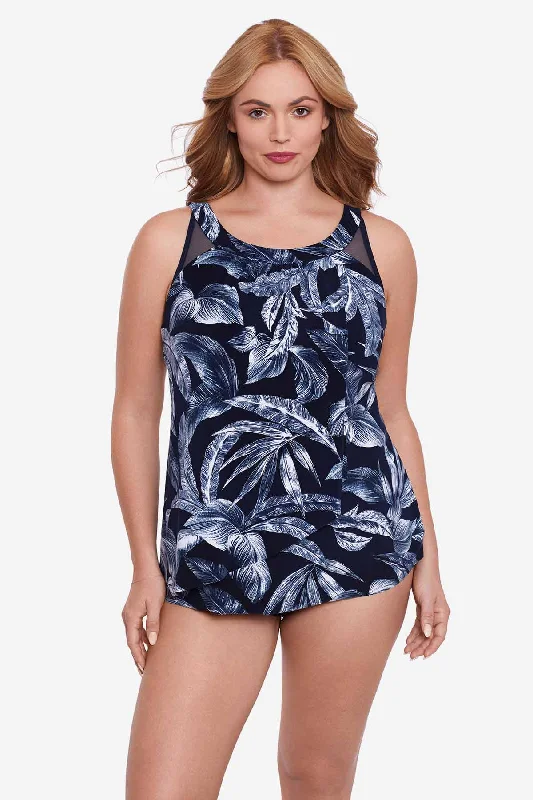 Plus Size Tropica Toile Ursula Tankini Top