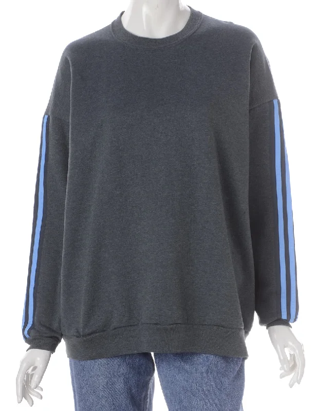 Label Corey Branded Stripe Sleeve Sweatshirt