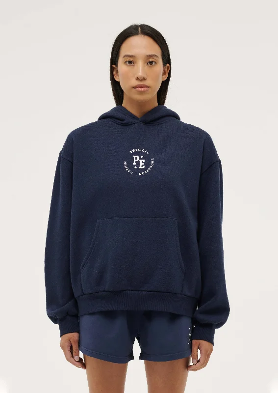 PHYSICAL HOODIE IN WASHED DARK NAVY