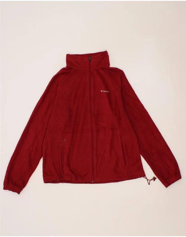 COLUMBIA Womens Fleece Jacket UK 18 XL Red Polyester