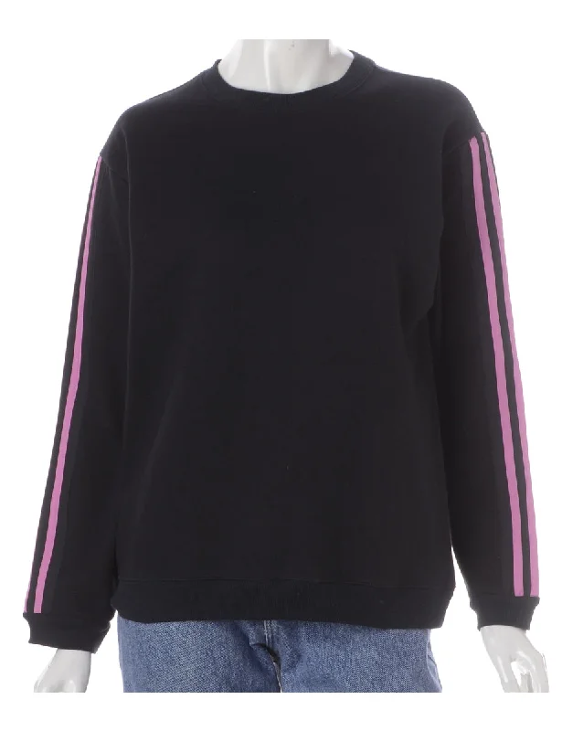 Label Corey Branded Stripe Sleeve Sweatshirt