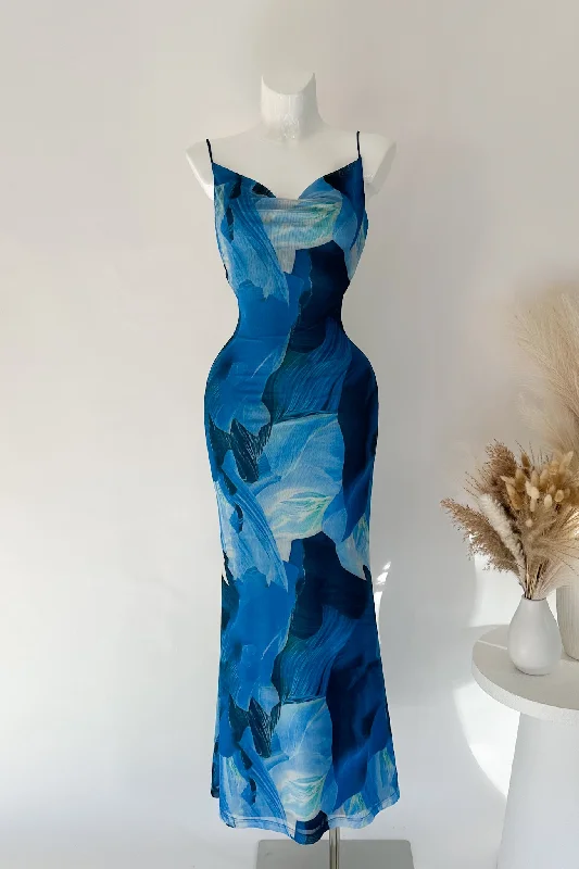 Maria Maxi Dress - Blue