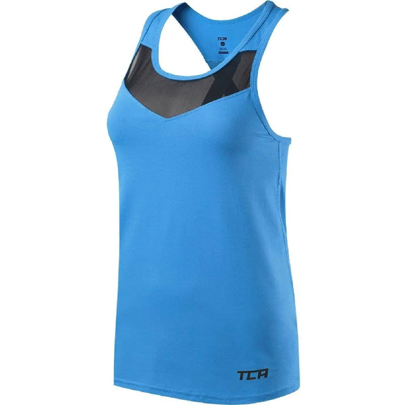 TCA MeshLuxe Womens Running Vest - Blue