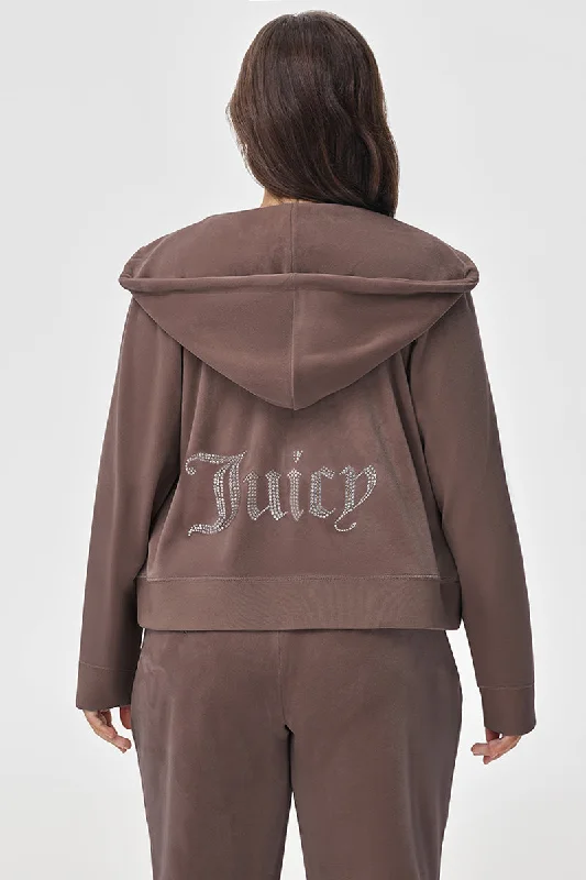 Plus-Size OG Big Bling Velour Hoodie