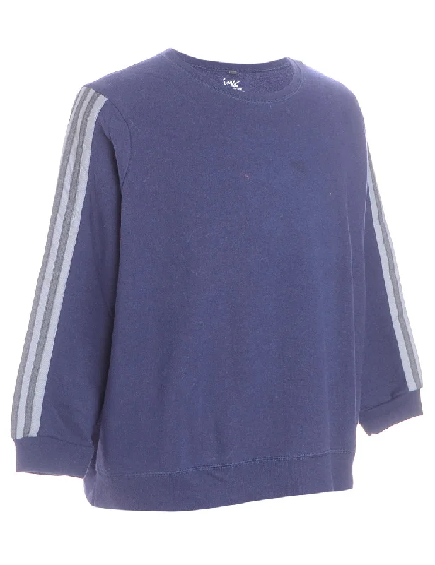 Label Corey Branded Stripe Sleeve Sweatshirt