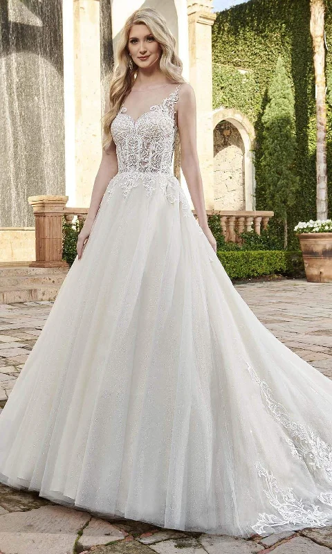 Rachel Allan - M794 Glittered Tulle A Line Wedding Gown