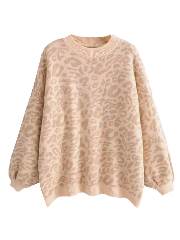 'Kanya' Crewneck Leopard Print Sweater (3 Colors)