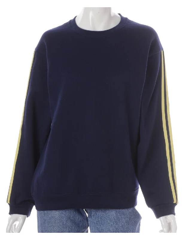 Label Corey Branded Stripe Sleeve Sweatshirt