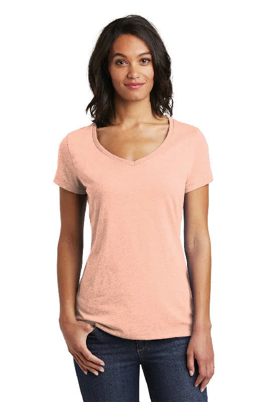 District Womens Very Important Short Sleeve V-Neck T-Shirt - Dusty Peach - Closeout