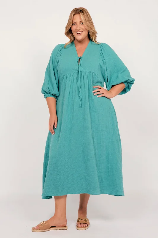 Cairo Maxi Dress in Peacock Parade