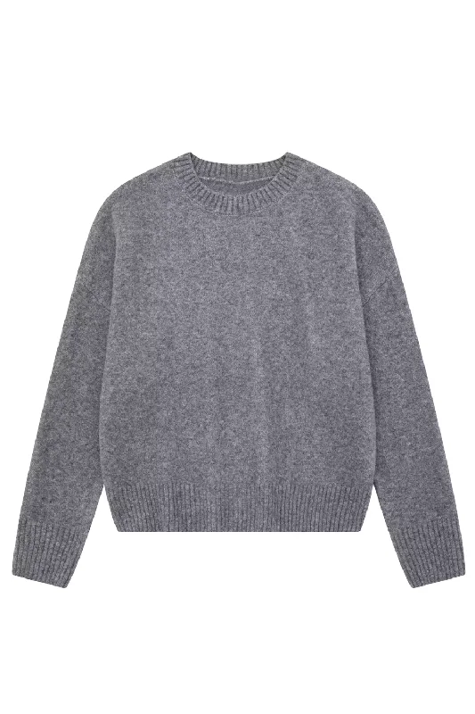 'Elena' Round-Neck Soft Knit Sweater